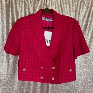 Zara NWT women’s cropped blazer sz MED